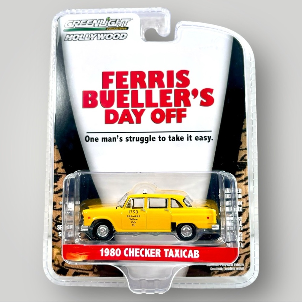 2024 GreenLight, HollyWood Series-Ferris Buellers Day Off-1989 Yellow Taxi Cab